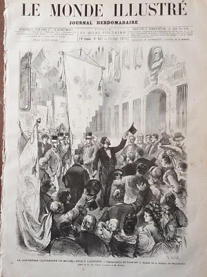 Le Monde Illustre 1875 No 963 The Fourth Centenary Of Michel Angel A Florence - Image 1 of 4