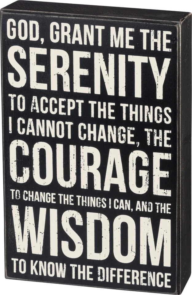 Serenity Prayer Decorative Wooden Box Sign 8x12 from Primitives by Kathy NEW - Image 1 of 1