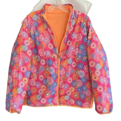 L.L. Chaqueta Bean Reversible PrimaLoft Estampado Floral Sólido Cremallera Frontal Niños 18 XL Foto 1 de 4