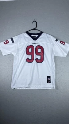 Camiseta de fútbol americano juvenil de los Houston Texans X grande 18/20 blanca NFL JJ vatios 99 Foto 1 de 4