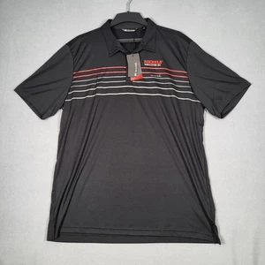 Polo Travis Mathew XXXL uomo nera a righe manica corta golf - Foto 1 di 10