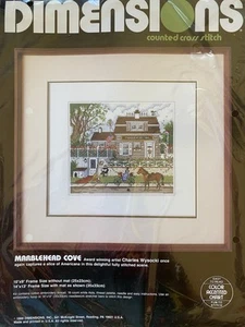 MARBLEHEAD COVE Dimensiones #3663 KIT Punto de Cruz Contado Charles Wysocki 1988 - Imagen 1 de 3