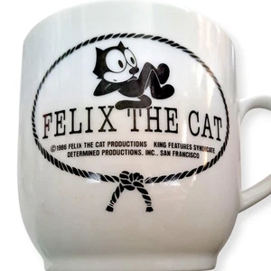 1986 FELIX THE CAT Mug Coffee Tea Cute Cup illustration Ceramic Chrismas Japan - Picture 1 of 9