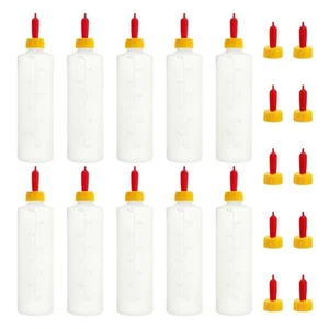 Large Capacity Calfs Milk Pot Detachable Nipples Farm Animal Feeding Bottle - Picture 1 of 8