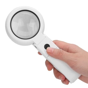 Desktop Handheld LED Magnifier 7X USB Battery Powered Reading Magnifying Glass - Picture 1 of 12