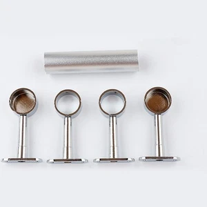Chrome Centre Support Bracket for 25mm For Wardrobe Rail Extendable Socket - Picture 1 of 32