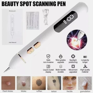 9 Level Laser Plasma Pen Mole Removal Dark Spot Remover Skin Wart Tag Tattoo NEW - Picture 1 of 22