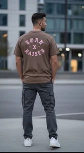 Born x Raised Rocker Tee: Walnut / Pink, Size X-Large - Bild 1 von 11