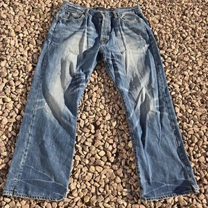 Pantalones de mezclilla holgados auténticos Y2k Ed Hardy de Christian Audigier para hombre 38"x32" pierna ancha  - Imagen 1 de 14