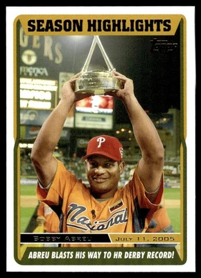 2005 Topps Updates & Highlights Bobby Abreu Oakland Athletics #UH113 - Image 1 of 2