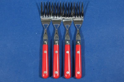 4 x Garfos de Salada WF Washington Forge Mardi Gras Vermelho Aço Inoxidável 6 3/4” Coreia - Imagem 1 de 2