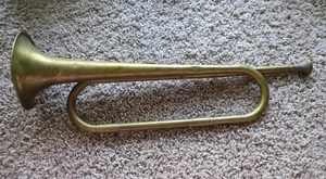 Antikes Militär U.S. Regulation Messing Bugle - Made in USA - Bild 1 von 4
