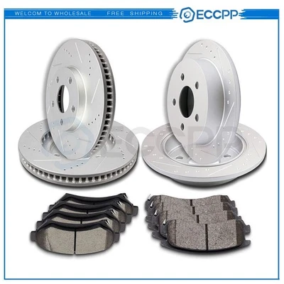 Ceramic Brake Pads And Rotors Front Rear For Oldsmobile Intrigue GL GLS GX Foto 1 de 4