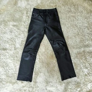 Schott leather pants 28 inches actual waist size 76 cm Riders from Japan - Picture 1 of 13