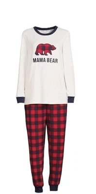NEW Dearforms "MAMA BEAR" 2-pc Cozy Comfort Pajama Set Womens 3X 22W-24W Plus - Image 1 of 2