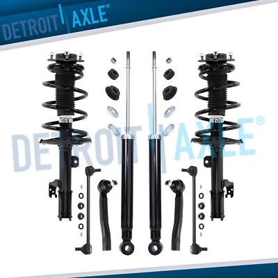 Amortecedores traseiros apoios de suspensão dianteiros e barras oscilantes de mola hastes de amarração para Toyota Sienna 2011-2014 - Imagem 1 de 4