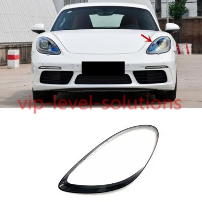 Lente de faro lateral izquierdo transparente + pegamento para Porsche 718 Cayman Boxster 982 2017-2022 Foto 1 de 4