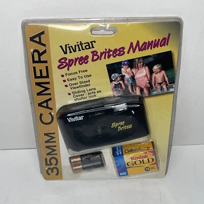 VTG Vivitar Spree Brites Manual Focus Free 35mm Point and Shoot Camera Brand New - Image 1 of 4