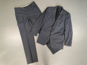 Z Zegna Wool Dark Navy Suit size 46R VGC - Picture 1 of 23