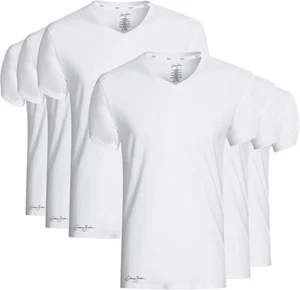 Sean John 3-Pack Men's Essential V-Neck Undershirts, White, Small - Picture 1 of 4