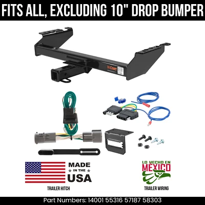 Сцепное устройство для прицепа 1997 Ford F250 HD с 5-контактной проводкой отличное состояние 10 дюймов bmpr Curt 10K 2 дюйма - Изображение 1 из 4