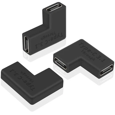 10x USB Type C 3.1 Female to Female Right Angled Charging Data Adapter Connector - Image 1 of 4
