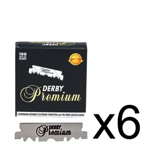 RA-20529 BARBER SALON BEAUTY DERBY PREMIUM SINGLE EDGE HAAR RASIERKLINGEN 6ER PACK - Bild 1 von 1