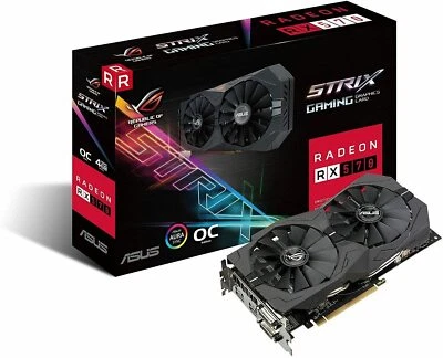 ASUS Graphics Board Strix Series AMD Radeon RX570 Video Card - Image 1 of 4