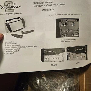 Connects 2 Black Surround Panel Installation Kit Mercedes C Class W204 2007 NOB - Picture 1 of 4