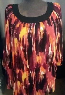 J M Collection Blouse Size 18 Armpits 25 In Shoulder Down 27 In Bottom 27 In Lk - Image 1 of 4