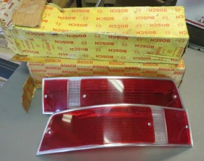 Juego de lentes de luz trasera NOS 1969-72 Porsche 911 Bosch con moldura plateada Foto 1 de 4