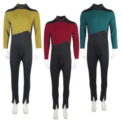 MARKENLOS Uniforme rojo ST The Next Generation Picard TNG Flota Estelar azul dorado