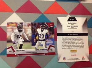 Eric Weddle / Tony Jefferson #347 Ravens Red Playoffs 2018 Panini Instant AFC - Picture 1 of 1