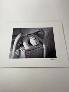 Estampado Ángel del Duelo de Ellanore. Precioso estampado mate blanco y negro. - Imagen 1 de 8