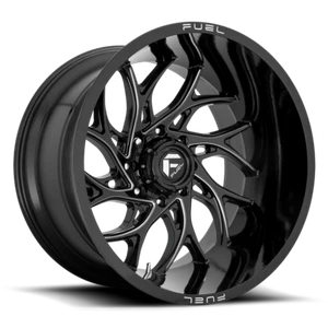 24 Inch Black Wheels Rims Fuel Runner 24x12 -44mm FOR Jeep Wrangler JK JL Set 4 - Picture 1 of 4