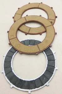 FOR ENFIELD EARLY MODELS 350CC CLUTCH FRICTION PLATE KIT 3Pcs - Picture 1 of 3