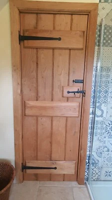 Solid Oak Doors- Ledged T&G Farmhouse-Cottage- Barn Door, Made from European Oak