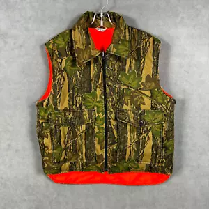 VINTAGE Winchester Camo Vest Mens Medium Orange Conceal Reversible Trebark - Picture 1 of 20