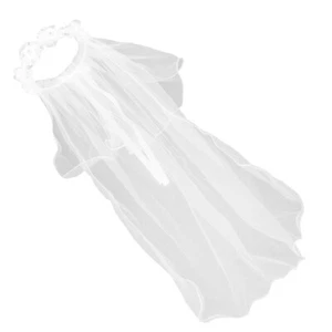 First Communion Veil Headband Flower Headpiece Lace Wreath Headdress Bride - Picture 1 of 12