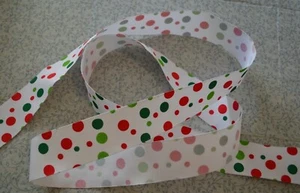 RIPSBAND ~ WEIHNACHTSFARBEN 1-1/2 ZOLL BREIT/DRAHTKANTEN 30 FUSS/10 YDS. - Bild 1 von 2