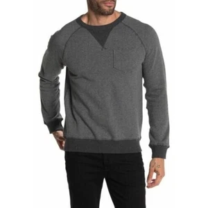 Vestige Men's Dark Grey Contrast Banded Pullover Sweatshirt Small MSRP $120 - Picture 1 of 3