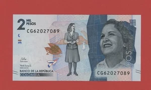 COLOMBIA  2000 PESOS  2023  CG  PICK # 458h  UNC. - Picture 1 of 2