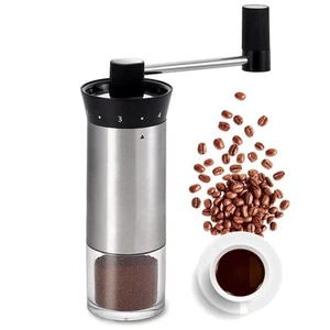 Manual Coffee Grinder Stainless Steel Portable Hand Crank Coffee Mill Grinder... - Picture 1 of 7