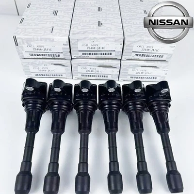 6 Pack NISSAN 22448-JA11C UF550 Ignition Coil for Altima 350Z Infiniti EX35 FX35 - Image 1 of 2