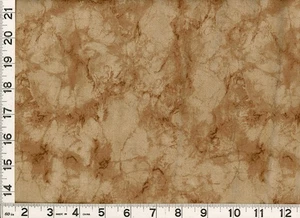 Dark Brown on Light Brown Marble Blender Quilting & Sewing Fabric by Yard  #2298 - Picture 1 of 1
