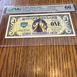 2013 Disney Dollar 101 Dalmatians Error PCGS 66EPQ D024931 (4 consecutive avail) - Picture 1 of 6