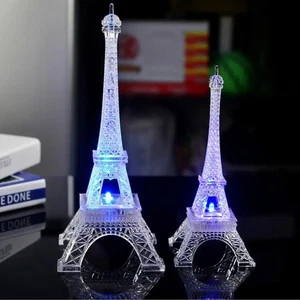 LED Color Changing Eiffel Tower Figurines Romantic Paris Eiffel Tower Night - Bild 1 von 10
