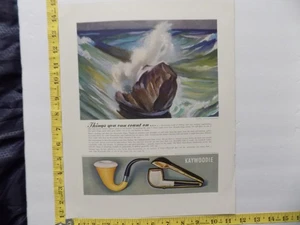 1942 PRINT AD THINGS YOU CAN COUNT ON THE ROCK AND KAYWOODIE SMOKING PIPES WWII - Picture 1 of 1