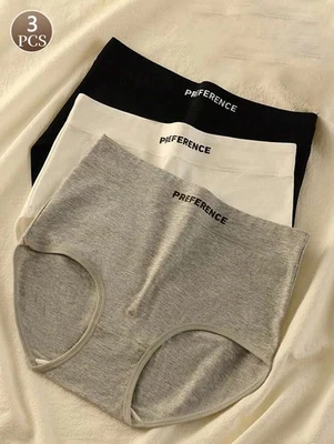 3er-Pack Damen Baumwoll-Slips, Sexy High Waist Unterwäsche, Bequem bei Billig24