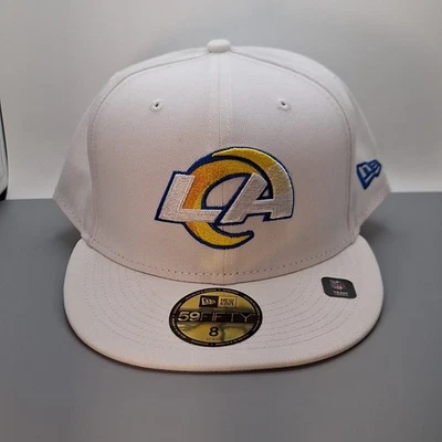 Gorra ajustada Los Angeles Rams New Era Omaha 59FIFTY talla 8 blanca Foto 1 de 4